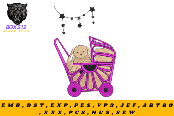 Baby Carriage Embroidery Design