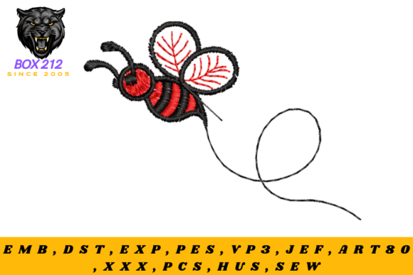 Bee Digital Embroidery Design