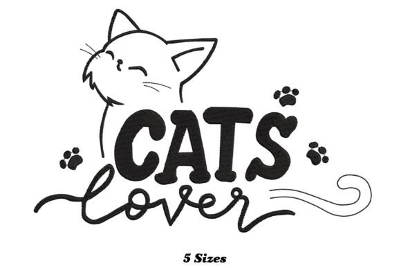 Cats Lover Embroidery Design