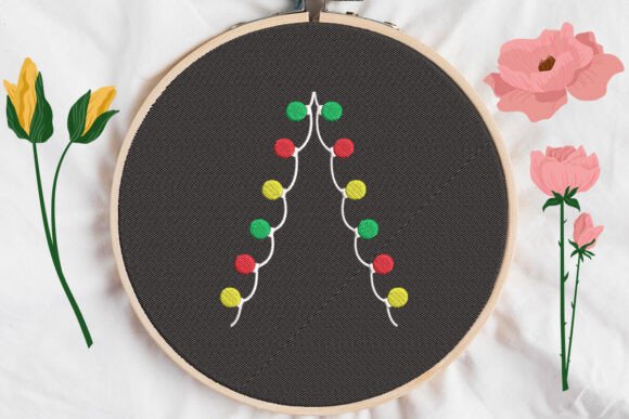 Christmas Lights Embroidery