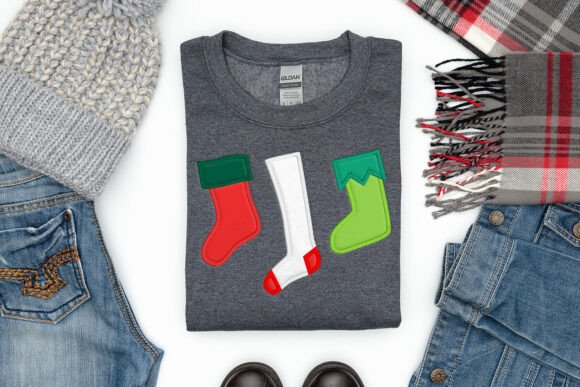 Christmas Stockings Applique Embroidery