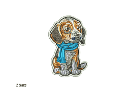 Cute Baby Dog Embroidery Design