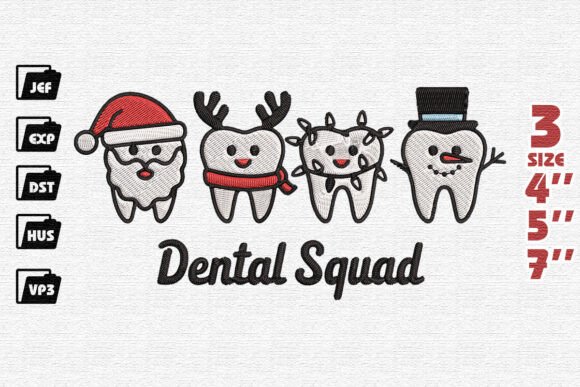Dental Squad Christmas Embroidery