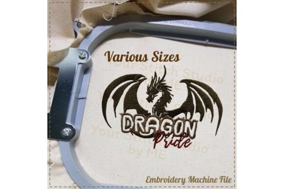 Dragon Pride Mascot School Embroidery