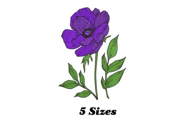 Geranium Flower Embroidery Design