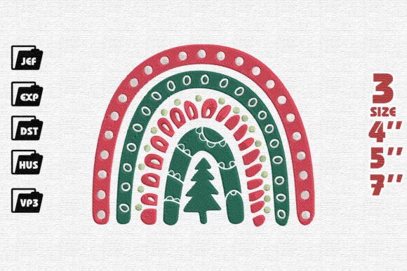 The Magic of a Rainbow Christmas Embroidery
