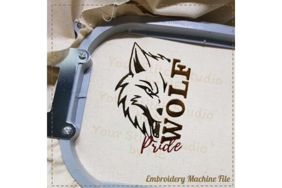 Wolf Pride Embroidery Design